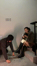 【冰卿】户外楼道长靴踩踏喂食bf49335封面图